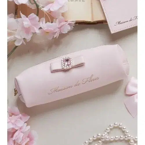 [BUNJANG] Maison de FLEUR Ribbon 10th Anniversary Limited Pouch / [메종드플뢰르 리본 10주년한정필통]현물핑크 파우치 일브 스나계 지뢰 갸루 걀 리즈리사 디마럽