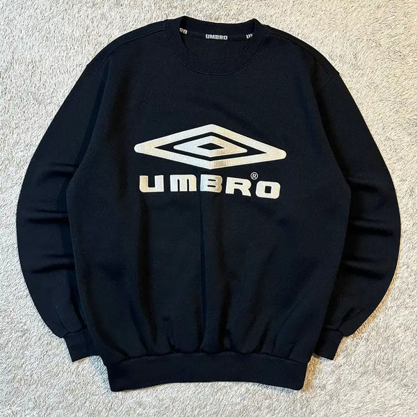 [BUNJANG] Umbro Big Logo Functional Sweatshirt Black / [S] 엄브로 UMBRO 올드스쿨 빅로고 기능성 맨투맨 블랙