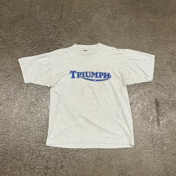 [BUNJANG] 90s Vintage Triumph Motorcycles Logo T-Shirt / 90s 빈티지 트라이엄프 티셔츠 (100-105)