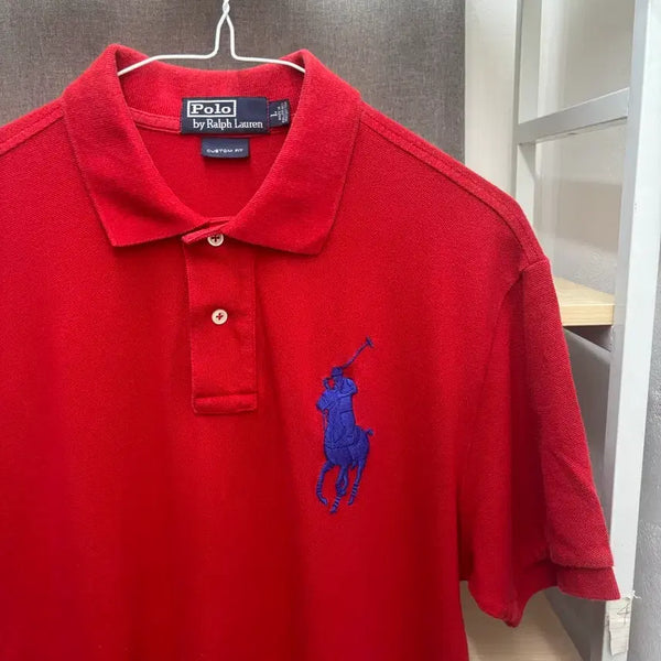 [BUNJANG] Polo Ralph Lauren Big Pony Short Sleeve Polo Shirt L / 폴로 랄프로렌 빅포니 레드 반팔 카라티