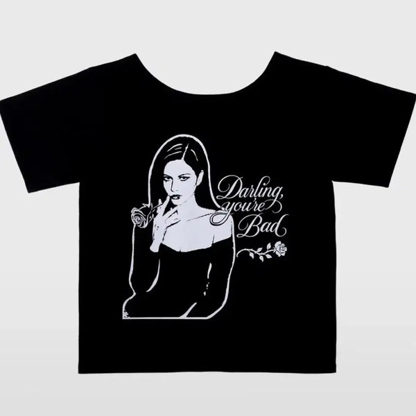 [BUNJANG] Darling Your Bad Smoking Rose Tee - Black / 달링유어배드 SMOKING ROSE TEE #Black