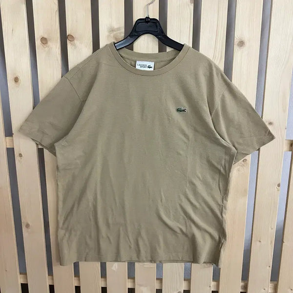 [BUNJANG] Lacoste Sport Short Sleeve T-Shirt Khaki Beige / (M) 라코스테 스포츠 반팔 카키 베이지