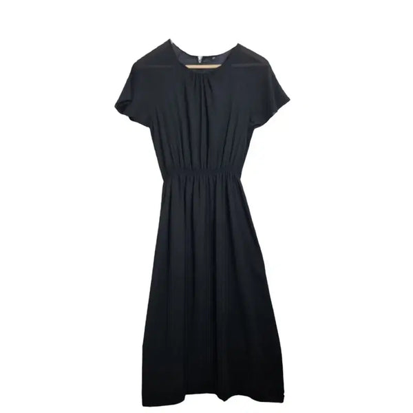 [BUNJANG] Black Chiffon Long Dress (XS) Women's See-Through Long Dress / JPN 블랙 쉬폰 롱 원피스 [XS] 여성 시스루 롱드레스 / 파티룩 / 격식룩