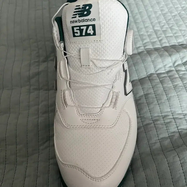 [BUNJANG] New Balance 574 White Golf Shoes / 뉴발란스 574 화이트 골프화
