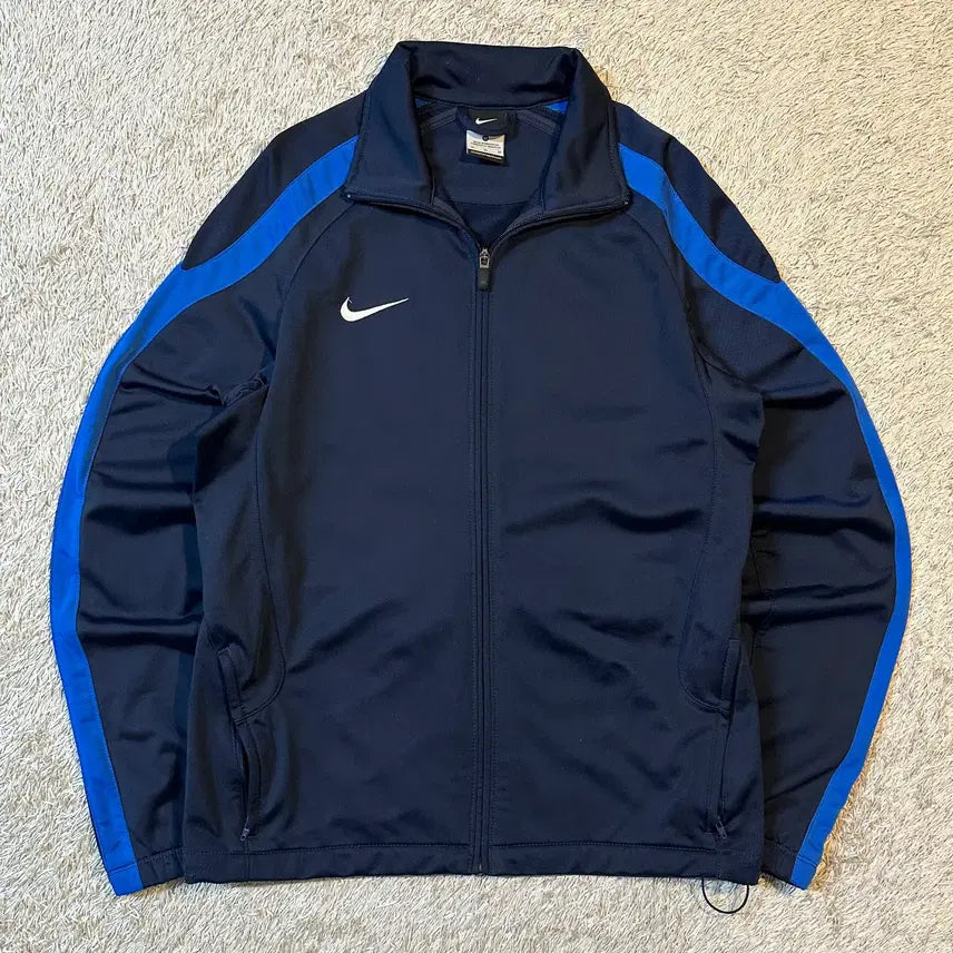 [BUNJANG] Nike Swoosh Sideline Track Top Jersey Navy / [M] 나이키 스우시 사이드라인 트랙탑 져지 네이비