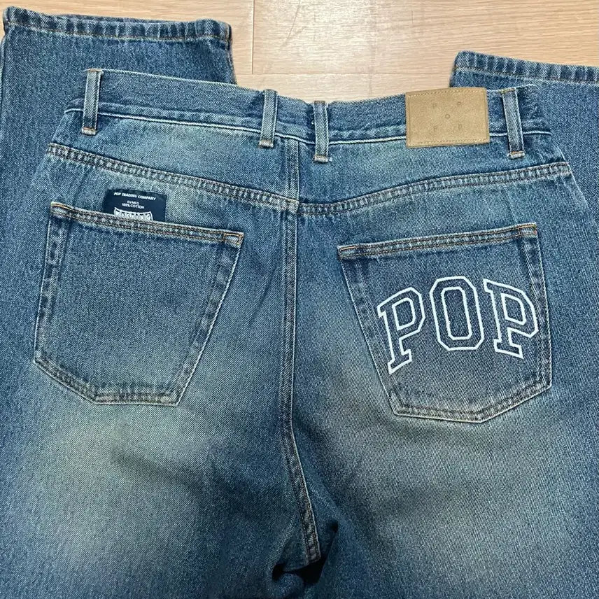 [BUNJANG] Pop Trading Company DRS Denim Pants (Baggy Fit, Size M) / 팝트레이딩컴퍼니 drs 데님팬츠 배기핏 m