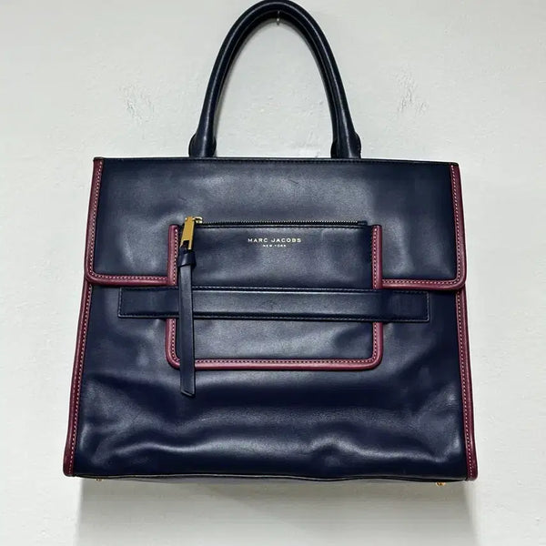 [BUNJANG] Marc Jacobs Madison Leather Tote Bag Navy / 마크제이콥스 메디슨 레더 토트백