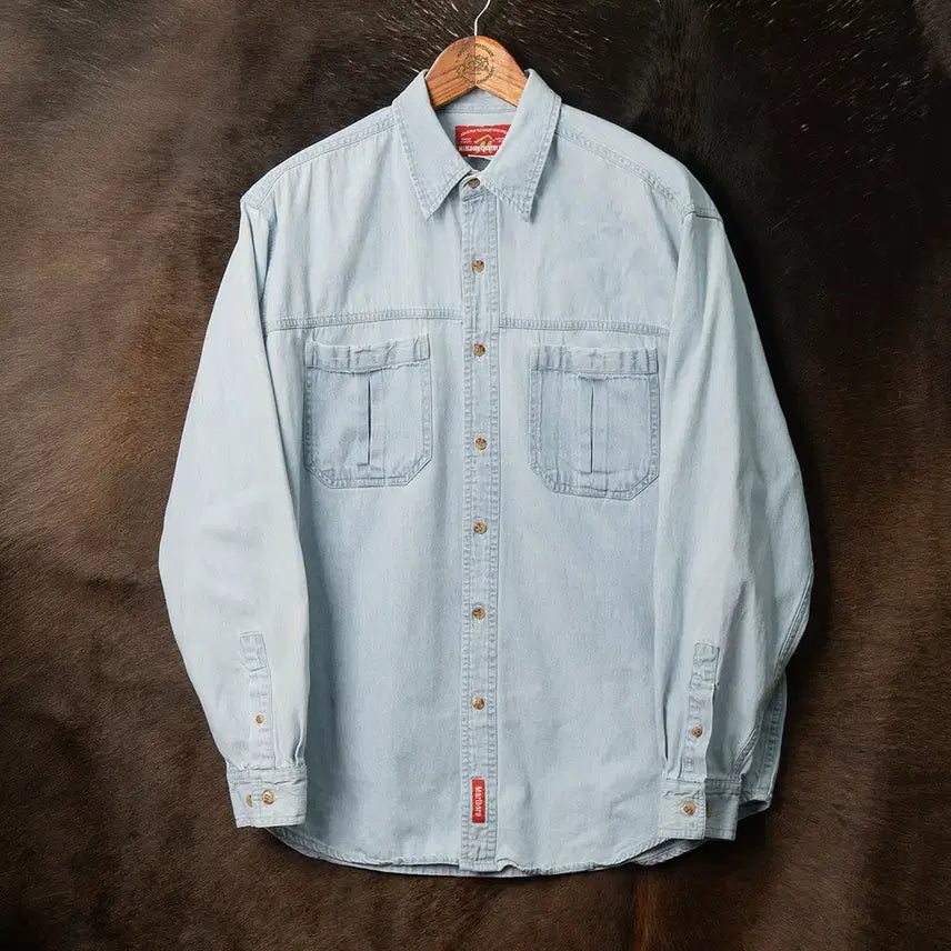 [BUNJANG] Marlboro Country Store 90s Work Denim Shirt / [110] 90s 말보로 컨트리 스토어 워크 데님셔츠