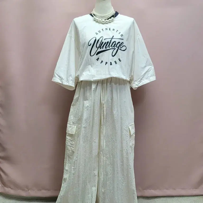 [BUNJANG] Crinkly Bauknecht Wide Banding Pants / 바스락 건빵 와이드 밴딩 팬츠