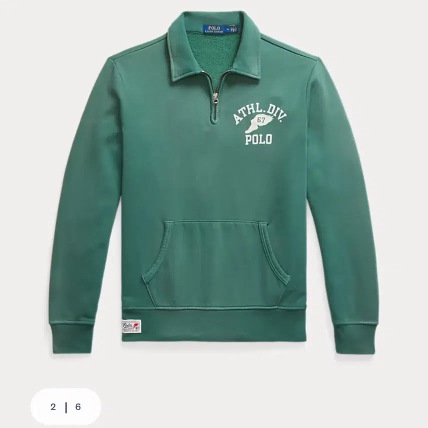 [BUNJANG] Polo Ralph Lauren Fleece Graphic Collar Sweatshirt / polo 폴로 플리스 그래픽 칼라 스웨트 셔츠