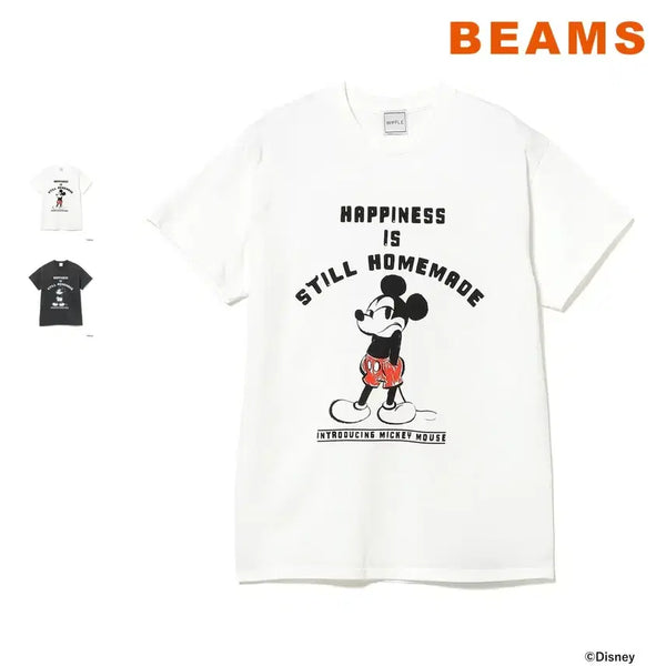 [BUNJANG] BEAMS x WIFFLE Mickey Mouse Collaboration Short Sleeve T-Shirt / 빔즈 위플 미키마우스 반팔 티셔츠