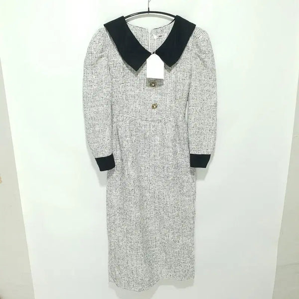 [BUNJANG] Wide Collar Tweed Dress / 빅카라 트위드 원피스 L_M3144