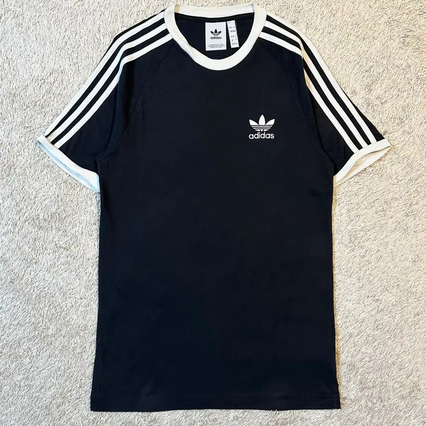 [BUNJANG] Adidas Firebird Sporty Ringer T-Shirt Black / [S] 아디다스 ADIDAS 파이어버드 스포티 링거 반팔 티셔츠 블랙