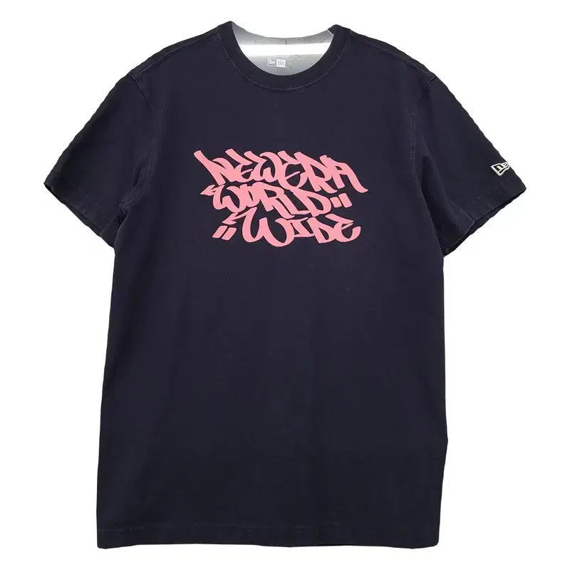 [BUNJANG] New Era Printing Navy T-Shirt M / 뉴에라 프린팅 네이비 반팔티 M