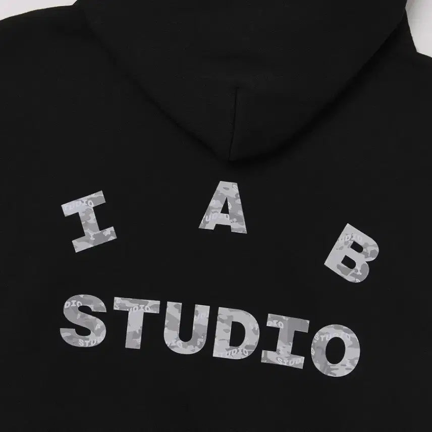 [BUNJANG] IAB Studio Camo Logo Hoodie Black XL / (XL) IAB 아이앱 스튜디오 카모 로고 후드티 블랙