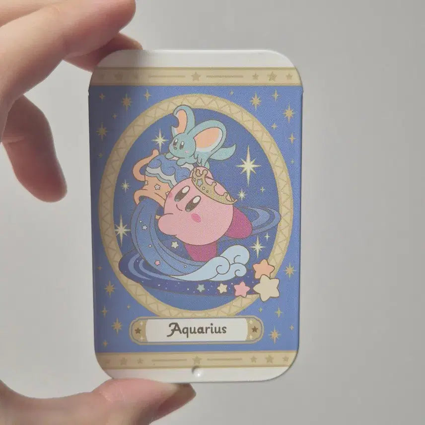 [BUNJANG] Kirby Zodiac Collection Aquarius Slide Tin Case / Heart 별의 커비 슬라이드 캔 틴케이스 별자리 컬렉션_물병자리
