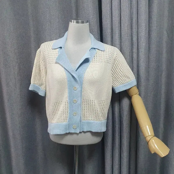 [BUNJANG] ON&ON Knit Short Sleeve T-shirt / 온앤온 짜임 반팔니트