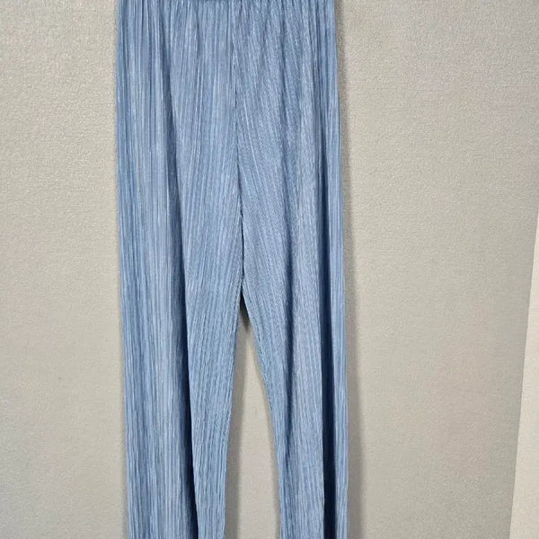 [BUNJANG] Light Blue Pleated Slacks (55-66) / 하늘색 플리츠 슬렉스 55~66