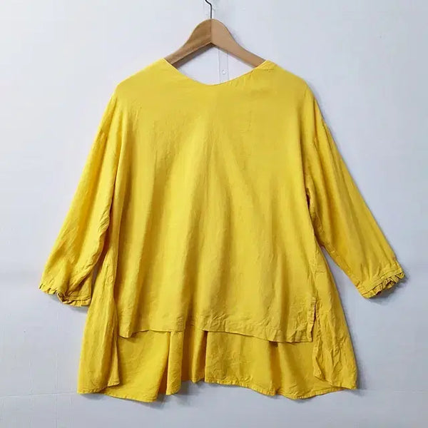 [BUNJANG] Studio CLIP Linen Blend Blouse Yellow / studio CLIP 린넨 블라우스 옐로우
