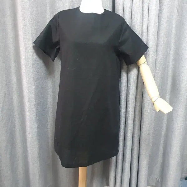 [BUNJANG] Black Mini Linen Dress / 55블랙 미니 린넨 원피스