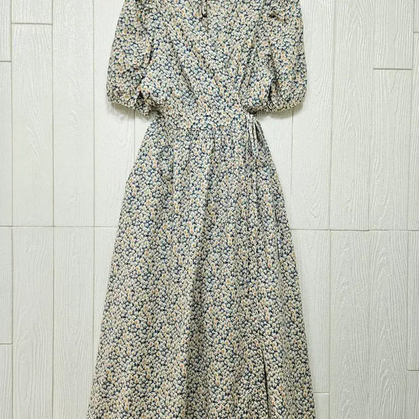 [BUNJANG] Floral Print Midi Dress / 잔꽃면랩원피스