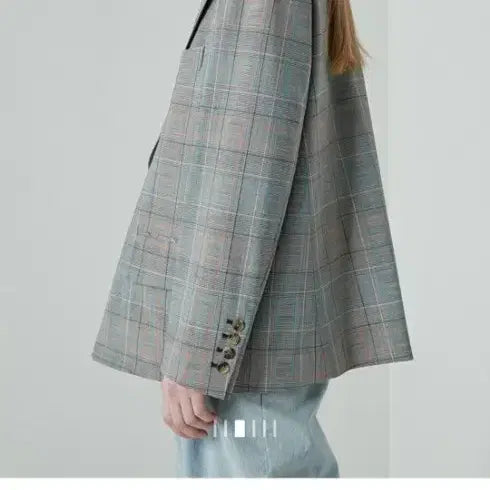 [BUNJANG] System Check Wool Blend Jacket / 한섬시스템 체크자켓