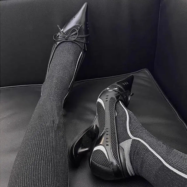 [BUNJANG] Unique Wedge Heel Shoes Black 6cm / 새상품) 유니크 웨지힐 구두 블랙 6cm