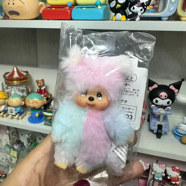 [BUNJANG] Monchhichi Tie-Dye Plush Keychain / 타이다이 몬치치 인형 키링