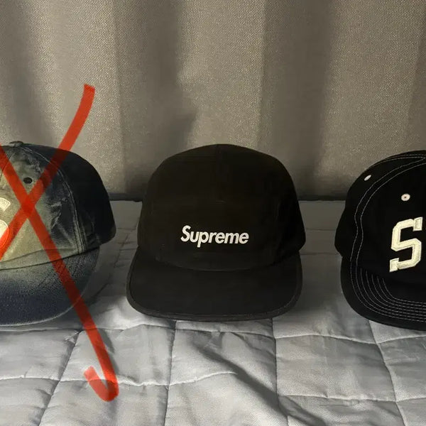 [BUNJANG] Supreme Canvas Camp Cap & Stussy Mid Depts Stow Arch Strapback Cap Bundle / 슈프림 캡 1개 , 스투시 캡 1개 일괄