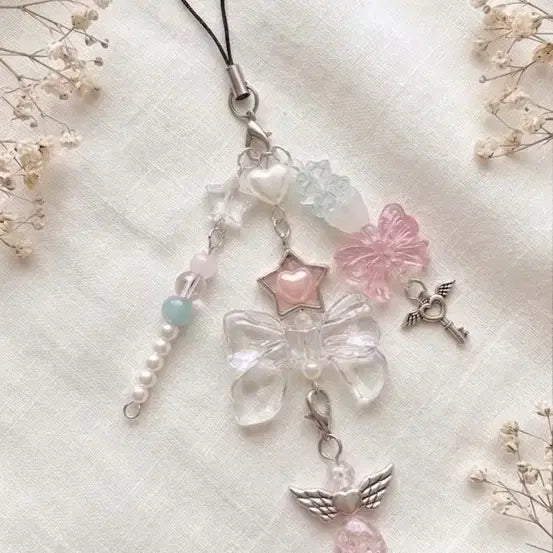 [BUNJANG] Handmade Angel Bead Charm Keychain / 핸드메이드 천사 키링 비즈 키링