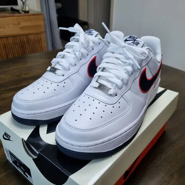 [BUNJANG] Nike Air Force 1 White Blue Red / 나이키 에어포스 화이트블루레드 [245]