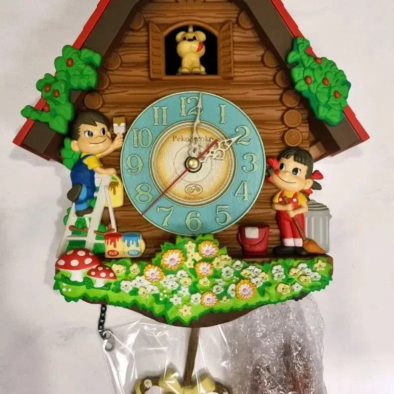 [BUNJANG] Fujiya Peko-chan Cuckoo Clock / 후지야 페코짱 페코 뻐꾸기 시계(미사용 새상품)