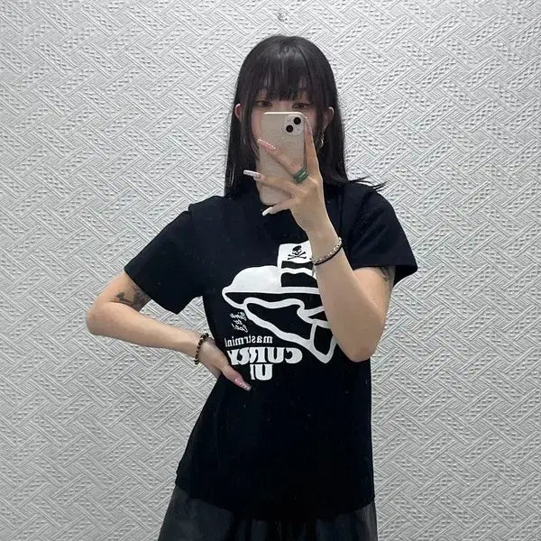 [BUNJANG] Mastermind Skull Graphic T-Shirt / 마스터마인드 빈티지 스트릿 락펑크 스컬 반팔티 S C13266