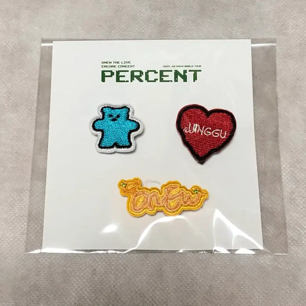 [BUNJANG] Onew Percent MD Wappen Set Unsealed / 온유 퍼센트 MD 와펜 미개봉