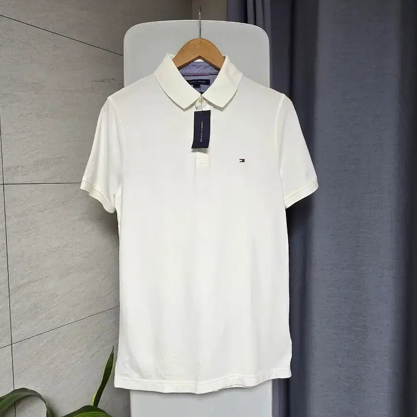[BUNJANG] Tommy Hilfiger White Polo T-Shirt Medium / (택있는새상품) 타미 흰색 카라티 M