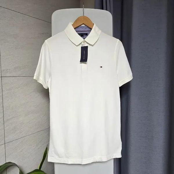 [BUNJANG] Tommy Hilfiger White Polo T-Shirt Medium / (택있는새상품) 타미 흰색 카라티 M
