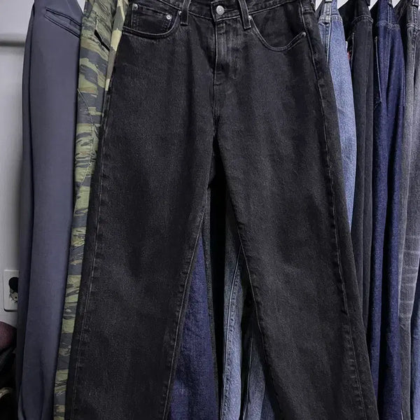 [BUNJANG] Levi's 568 Premium Black Denim Jeans / 리바이스 568 프리미엄 블랙 데님