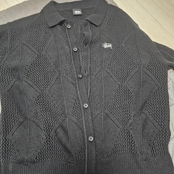 [BUNJANG] Stussy Short Sleeve Knit Polo Shirt / 스투시 반팔 니트 카라티