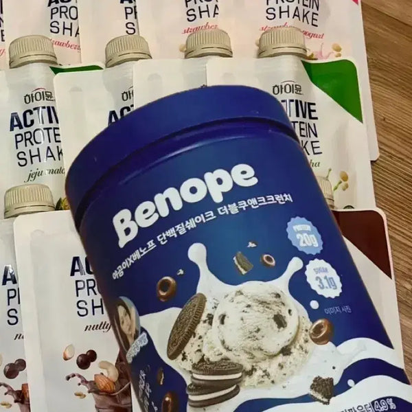 [BUNJANG] Benof Double Cookie & Cream Crunch Protein Shake Bundle (12 Packs) / 새상품 베노프더블쿠앤크크런치+쉐이크12개 일괄판매