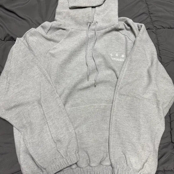 [BUNJANG] IAB Studio Herringbone Hoodie Grey XL / 아이앱 스튜디오 헤링본 후드 그레이 XL