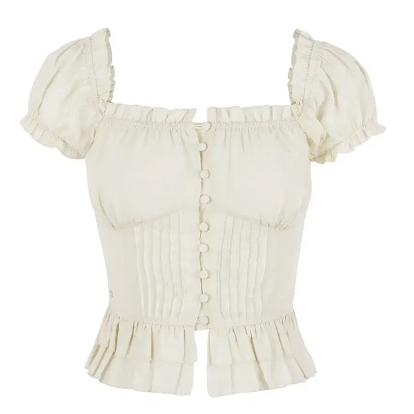 [BUNJANG] Pale Jade Julie Blouse Ivory S / (급처)페일제이드 줄리 블라우스 아이보리 s