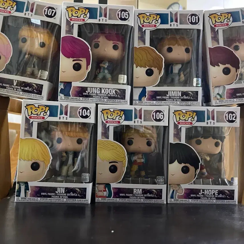 [BUNJANG] BTS Funko Pop Rocks Figure Bundle Set (All Members) / 방탄소년단 bts 펀코팝 funko pop rocks 피규어 전멤버 일괄