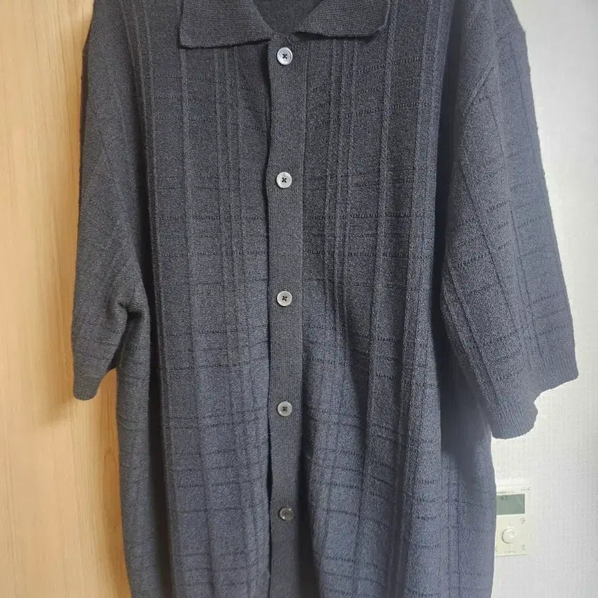 [BUNJANG] Bellier Shadow Check Short Sleeve Cardigan / [5] 벨리에 쉐도우체크 숏슬리브 가디건