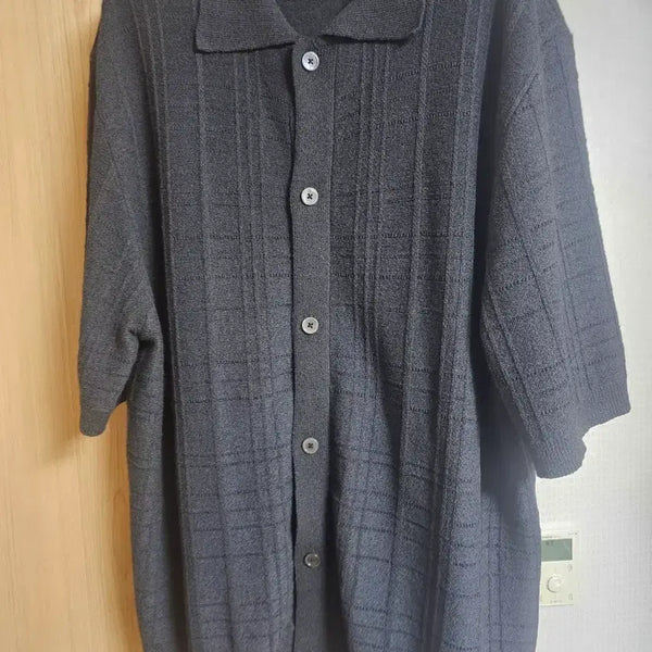 [BUNJANG] Bellier Shadow Check Short Sleeve Cardigan / [5] 벨리에 쉐도우체크 숏슬리브 가디건