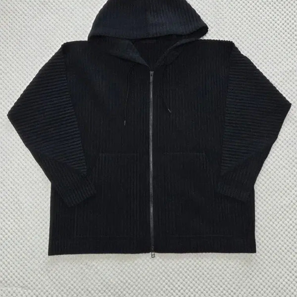 [BUNJANG] Homme Plissé Issey Miyake Wool Like Hooded Zip-Up Jacket (Size 2) / 옴므플리세 울라이크 후드집업 2 사이즈 (made in japan)