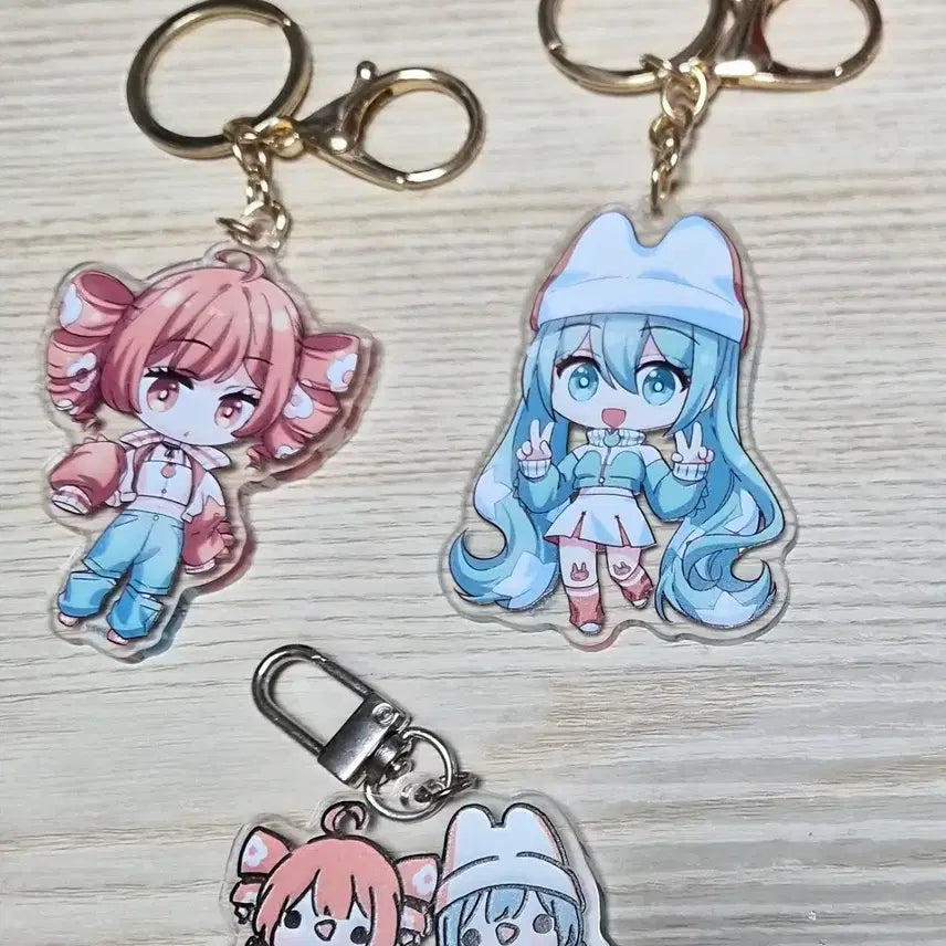 [BUNJANG] PPPP Miku Teto Keychain Bundle Set / PPPP 미쿠 테토 키링 일괄