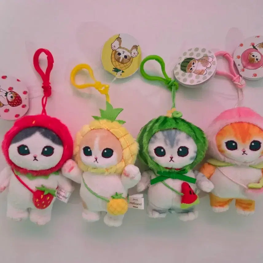 [BUNJANG] Mofsand Fruit Cat Plush Keychain Bundle Set / 모프샌드 과일 고양이 인형 키링 일괄