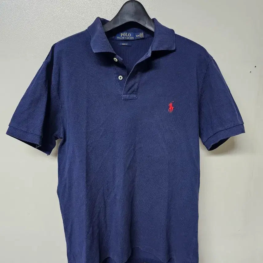 [BUNJANG] Polo Ralph Lauren Navy Slim Fit Short Sleeve Polo Shirt M / [95]정품 폴로 랄프로렌 반팔카라티 PK폴로티 네이비 슬림핏 M