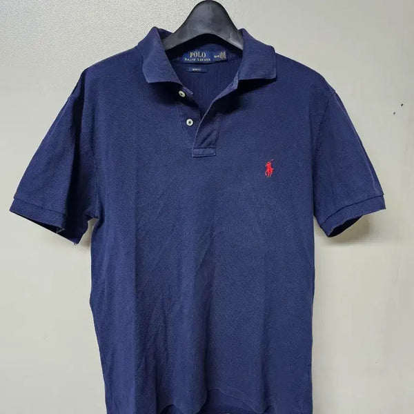 [BUNJANG] Polo Ralph Lauren Navy Slim Fit Short Sleeve Polo Shirt M / [95]정품 폴로 랄프로렌 반팔카라티 PK폴로티 네이비 슬림핏 M