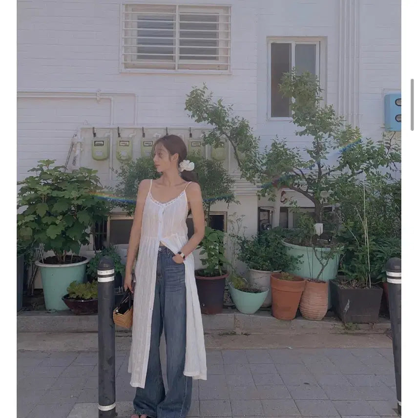 [BUNJANG] Maybins Deli Bustier Long Dress White FREE / 새상품>>메이빈스 델리 뷔스티에 롱 원피스 화이트 FREE